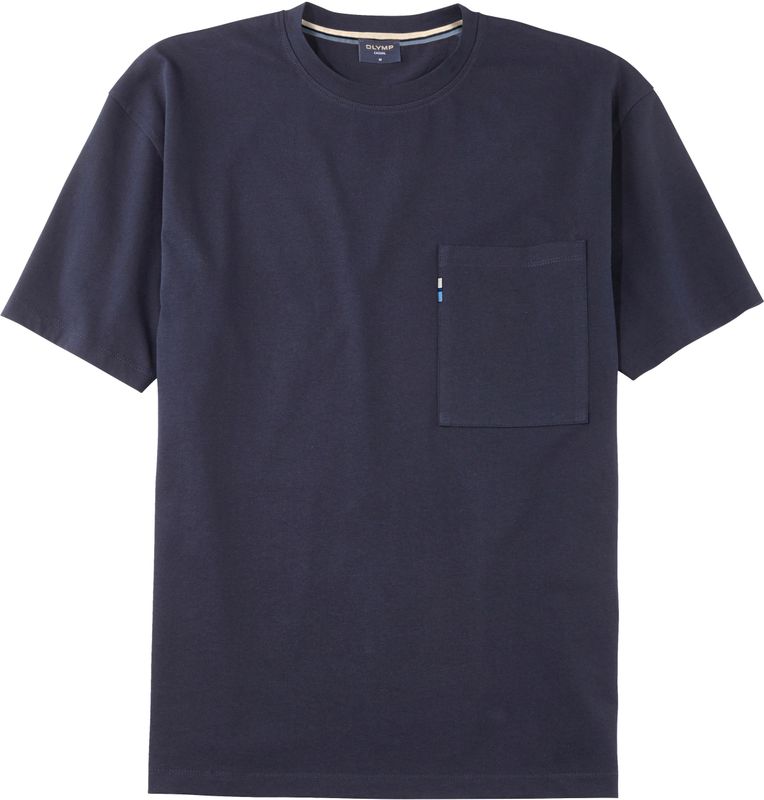 OLYMP Casual modern fit T-shirt - marineblauw