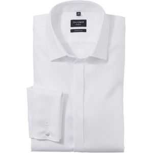 OLYMP - Overhemd - Wit - Twill - Slim Fit