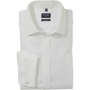 OLYMP Luxor modern fit overhemd twill lichtbeige Strijkvrij Boord