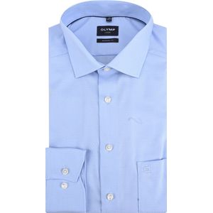 OLYMP modern fit overhemd, structuur, lichtblauw