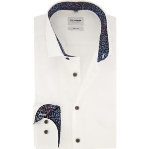 OLYMP - Level 5 Body Fit Overhemd - Wit - Strijkvriendelijk - Katoen
