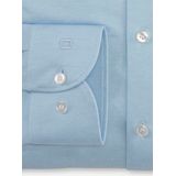 OLYMP - Blauw Effen Overhemd - Katoen - Kent Kraag - Lange Mouwen