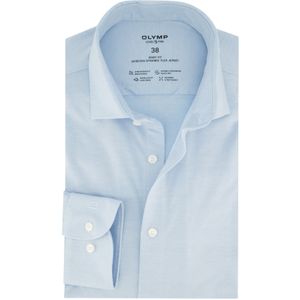 OLYMP - Level - Overhemd - Lichtblauw - Structuurweving - Body Fit