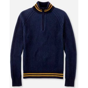 OLYMP Casual Trui ritssluiting marine, Gestreept