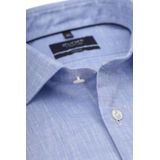 OLYMP SIGNATURE - Overhemd - Blauw - Linnen - Tailored Fit