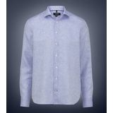 OLYMP SIGNATURE - Overhemd - Blauw - Linnen - Tailored Fit