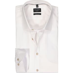 OLYMP - No. 6 - Heren Overhemd - Wit - Poplin - Slim Fit