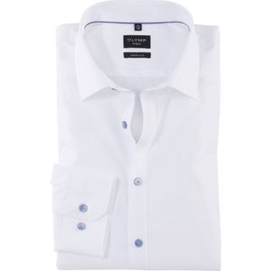 OLYMP No. 6 Six super slim fit overhemd, popeline, wit