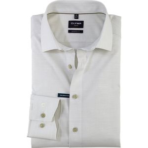 OLYMP - Overhemd - Beige - Structuurweving - Modern Fit