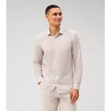 OLYMP Level Five Garment Washed Linnen Overhemd natuurlijk, Bedrukt