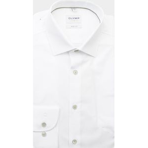 MARVELIS - Heren Overhemd - Wit - Poplin - Lange Mouwen