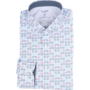 OLYMP - Level 5 Print - Overhemd - Multicolour - Slim-Fit - Katoen, Polyester, Elasthaan