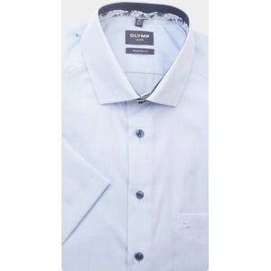 Olymp - Business Hemd - Blauw - Katoen - Korte Mouw