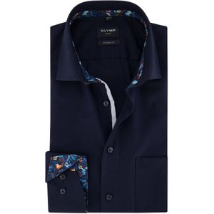OLYMP - Overhemd - Donkerblauw - Poplin - Modern Fit