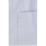 OLYMP - Blauw Effen Overhemd - 100% Katoen - Kent Kraag - Lange Mouwen