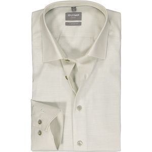 OLYMP comfort fit overhemd, structuur, olijfgroen