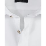 OLYMP - Modern Fit - Overhemd - Wit - Popeline - Strijkvrij