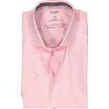 OLYMP 24/7 modern fit overhemd, korte mouw, dynamic flex, lichtroze