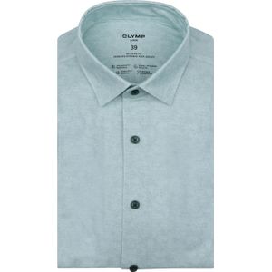 OLYMP 24/7 modern fit overhemd, tricot, groen melange