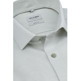 OLYMP Level 5 Overhemd - Structuur - Olijfgroen - Strijkvriendelijk