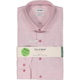 OLYMP - Paars Effen Overhemd - Katoen - Kent Kraag - Lange Mouwen