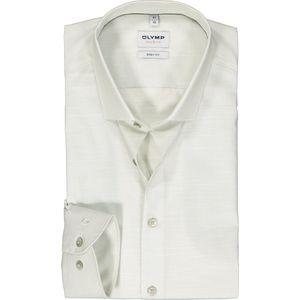 OLYMP Level 5 Overhemd - Structuur - Olijfgroen - Strijkvriendelijk