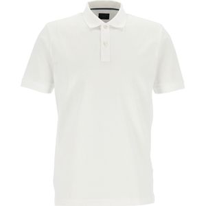 OLYMP - Casual Poloshirt - Wit - Korte Mouwen - Pique Stof