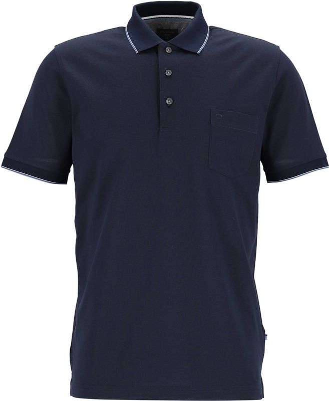 OLYMP Polo Casual - modern fit polo - marine blauw