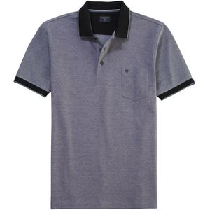 OLYMP - Casual Poloshirt - Zwart - Korte Mouwen - Pique Stof