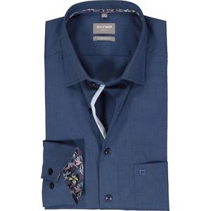 OLYMP comfort fit overhemd, structuur, marine blauw