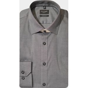 Olymp - Overhemd - Zwart - Katoen/Elastaan - Regular Fit