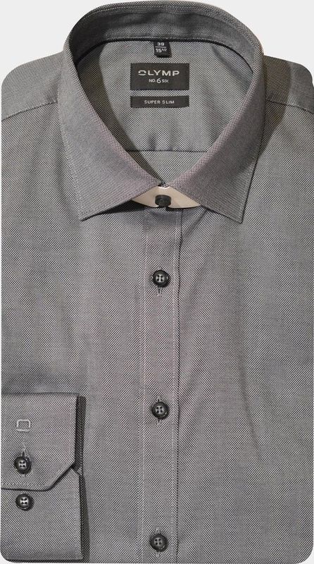 Olymp - Overhemd - Zwart - Katoen/Elastaan - Regular Fit