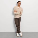 OLYMP - Gebreid Vest - Beige - Katoen - Sportieve Casual Look