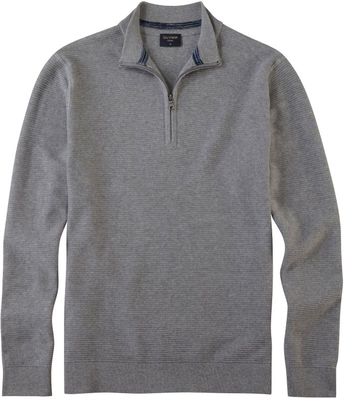 OLYMP - Modern Fit - Heren Trui - Blauw - 100% Katoen