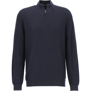 OLYMP - Trui - Blauw - 100% Katoen - Licht Getailleerd