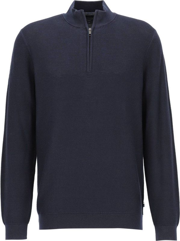 OLYMP - Trui - Blauw - 100% Katoen - Licht Getailleerd