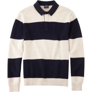 OLYMP - Casual Polo - Gebroken Wit - 45% Wol/43% Katoen/12% Nylon