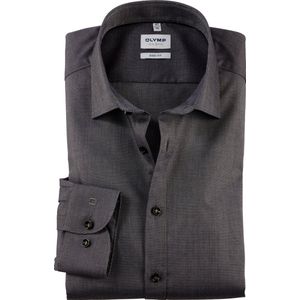 OLYMP Level 5 Overhemd - Olijfgroen - Slim-Fit - Lange Mouw