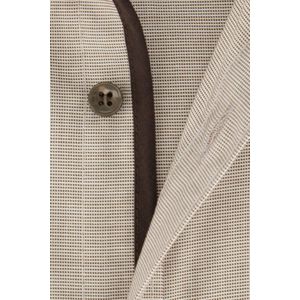 Olymp - Overhemd - Beige - Uni - Body Fit