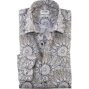 OLYMP - Multicolor Fantasie - Overhemd - Katoen - Kent Kraag