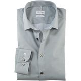 OLYMP - Level 5 - Overhemd - Licht Grijsgroen - Body Fit - Popeline