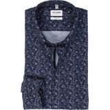 OLYMP - Level 5 - Body Fit Overhemd - Marine Blauw - Popeline