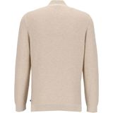 OLYMP modern fit schipperstrui katoen - structuur - korte rits - beige