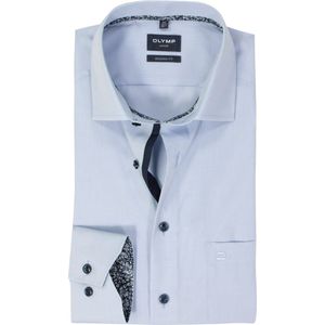 OLYMP - Modern Fit - Overhemd - Lichtblauw - Mouwlengte 7, Popeline