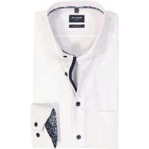 OLYMP - Modern Fit Overhemd - Wit - Popeline