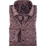 OLYMP - Multicolor Fantasie - Overhemd - Kent Kraag - Lange Mouwen - Licht Getailleerd