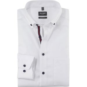 OLYMP modern fit overhemd, mouwlengte 7, , wit