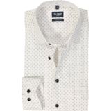 Redmond - Modern Fit - Overhemd - Zwart Dessin - Strijkvriendelijk