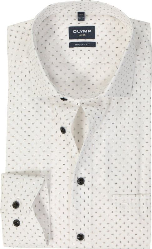 Redmond - Modern Fit - Overhemd - Zwart Dessin - Strijkvriendelijk