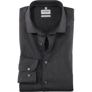 Olymp - Level 5 - Overhemd - Grijs - 97% Katoen 3% Elasthaan